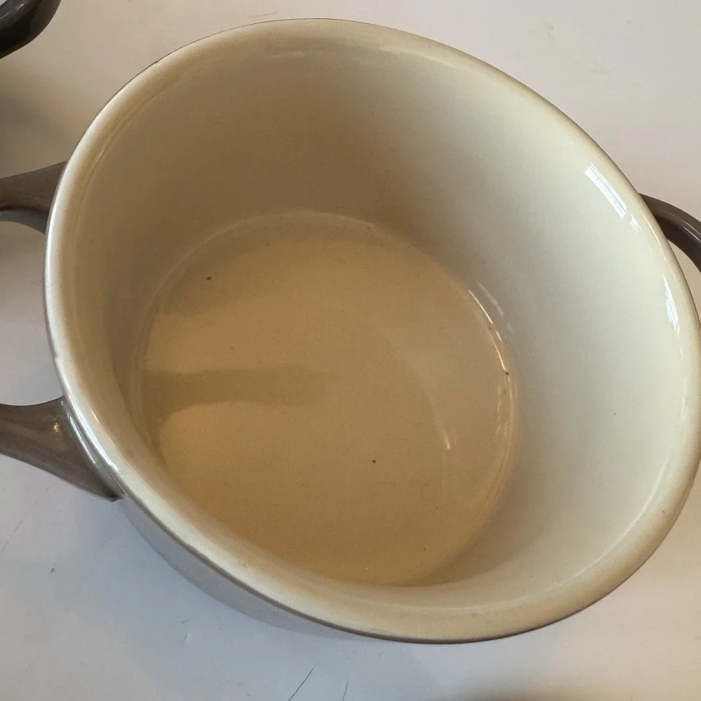 Le Creuset Mini Round Cocotte Set/3 Flint Grey, Fig, Black With Lids Plus Bonus
